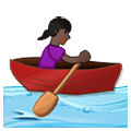 🚣🏿‍♀️ Emoji Frau im Ruderboot: dunkle Hautfarbe Samsung One UI 1.5.