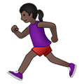 🏃🏿‍♀️ Emoji Mujer Corriendo: Tono De Piel Oscuro en Samsung One UI 1.5.