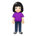 🧍🏻‍♀️ Emoji Mulher Em Pé: Pele Clara na Samsung One UI 1.5.