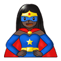 🦸🏿‍♀️ Emoji Superheroína: Tono De Piel Oscuro en Samsung One UI 1.5.