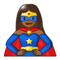 🦸🏾‍♀️ Emoji Super-heroína: Pele Morena Escura na Samsung One UI 1.5.