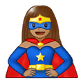 🦸🏽‍♀️ Emoji Superheroína: Tono De Piel Medio en Samsung One UI 1.5.