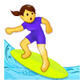 Émoji 🏄‍♀️ Surfeuse sur Samsung One UI 1.5.