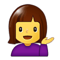 Emoji 💁‍♀️ Donna Con Suggerimento su Samsung One UI 1.5.