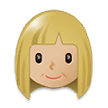 Émoji 👩🏼 Femme : Peau Moyennement Claire sur Samsung One UI 1.5.