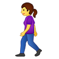 🚶‍♀️ Emoji Mulher Andando na Samsung One UI 1.5.