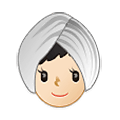 Émoji 👳🏻‍♀️ Femme En Turban : Peau Claire sur Samsung One UI 1.5.