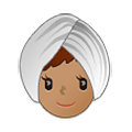 Emoji 👳🏽‍♀️ Donna Con Turbante: Carnagione Olivastra su Samsung One UI 1.5.