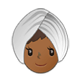 👳🏾‍♀️ Emoji Mujer Con Turbante: Tono De Piel Oscuro Medio en Samsung One UI 1.5.