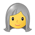 👩‍🦳 Emoji Mujer: Pelo Blanco en Samsung One UI 1.5.