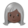 👩🏿‍🦳 Emoji Mujer: Tono De Piel Oscuro Y Pelo Blanco en Samsung One UI 1.5.