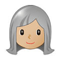 👩🏼‍🦳 Emoji Mujer: Tono De Piel Claro Medio Y Pelo Blanco en Samsung One UI 1.5.