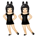 👯🏻‍♀️ Emoji Frauen mit Hasenohren, helle Hautfarbe Samsung One UI 1.5.