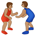 🤼🏽 Emoji Personas Luchando, Tono De Piel Medio en Samsung One UI 1.5.