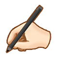 ✍🏻 Emoji Mano Escribiendo: Tono De Piel Claro en Samsung One UI 1.5.