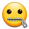 Emoji 🤐 Faccina Con Bocca Con Cerniera su Samsung One UI 1.5.