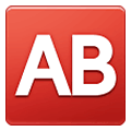 🆎 Emoji Großbuchstaben AB in rotem Quadrat Samsung One UI 2.5.