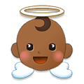 👼🏾 Emoji Bebé ángel: Tono De Piel Oscuro Medio en Samsung One UI 2.5.