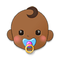 👶🏾 Emoji Bebê: Pele Morena Escura na Samsung One UI 2.5.