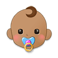 👶🏽 Emoji Bebê: Pele Morena na Samsung One UI 2.5.