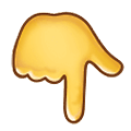 Emoji 👇 Indice Abbassato su Samsung One UI 2.5.