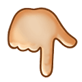 Emoji 👇🏼 Indice Abbassato: Carnagione Abbastanza Chiara su Samsung One UI 2.5.