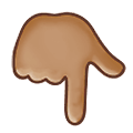 Emoji 👇🏽 Indice Abbassato: Carnagione Olivastra su Samsung One UI 2.5.