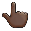 Emoji 👆🏿 Indice Alzato: Carnagione Scura su Samsung One UI 2.5.
