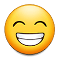😁 Emoji Rosto Contente Com Olhos Sorridentes na Samsung One UI 2.5.