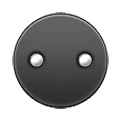 ⚉ Emoji Schwarzer Kreis mit zwei weißen Punkten Samsung One UI 2.5.