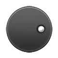 Émoji ⚈ Cercle noir avec un point blanc à droite sur Samsung One UI 2.5.