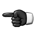 ☚ Emoji Indicador de direção à esquerda preenchido na Samsung One UI 2.5.