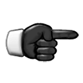 ☛ Emoji Indicador de dirección hacia la derecha (pintado) en Samsung One UI 2.5.