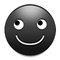 ☻ Emoji Carita de color negro sonriente en Samsung One UI 2.5.