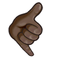 Emoji 🤙🏿 Mano Con Gesto Di Chiamata: Carnagione Scura su Samsung One UI 2.5.