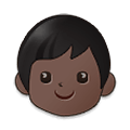 🧒🏿 Emoji Kind: dunkle Hautfarbe Samsung One UI 2.5.