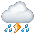 ⛈️ Emoji Nube Con Rayo Y Lluvia en Samsung One UI 2.5.