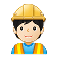 Emoji 👷🏻 Operaio Edile: Carnagione Chiara su Samsung One UI 2.5.