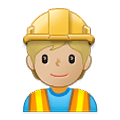 👷🏼 Emoji Bauarbeiter(in): mittelhelle Hautfarbe Samsung One UI 2.5.