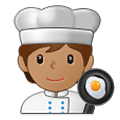 Emoji 🧑🏽‍🍳 Persona Che Cucina: Carnagione Olivastra su Samsung One UI 2.5.