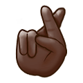 🤞🏿 Emoji Hand mit gekreuzten Fingern: dunkle Hautfarbe Samsung One UI 2.5.