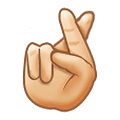 🤞🏻 Emoji Hand mit gekreuzten Fingern: helle Hautfarbe Samsung One UI 2.5.