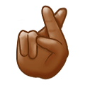 🤞🏾 Emoji Hand mit gekreuzten Fingern: mitteldunkle Hautfarbe Samsung One UI 2.5.