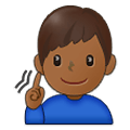 Emoji 🧏🏾‍♂️ Uomo Con Problemi Di Udito: Carnagione Abbastanza Scura su Samsung One UI 2.5.