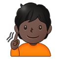 🧏🏿 Emoji gehörlose Person: dunkle Hautfarbe Samsung One UI 2.5.
