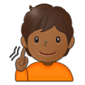 🧏🏾 Emoji Pessoa Surda: Pele Morena Escura na Samsung One UI 2.5.