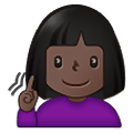 🧏🏿‍♀️ Emoji Mujer Sorda: Tono De Piel Oscuro en Samsung One UI 2.5.
