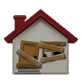 Emoji 🏚️ Casa In Rovina su Samsung One UI 2.5.
