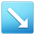 ↘️ Emoji Flecha Hacia La Esquina Inferior Derecha en Samsung One UI 2.5.