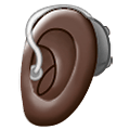 Emoji 🦻🏿 Orecchio Con Apparecchio Acustico: Carnagione Scura su Samsung One UI 2.5.